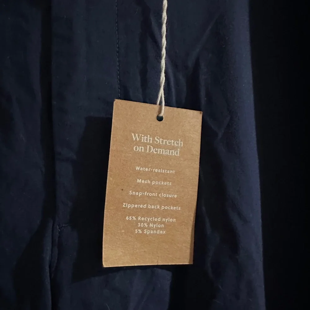 NWT J. Crew 484 Slim Stretch Chinos Blue Mens Sz 36x32 Water Resistant Tech Pant
